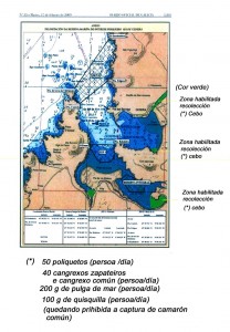 Zonas habilitadas para a recollida de cebo